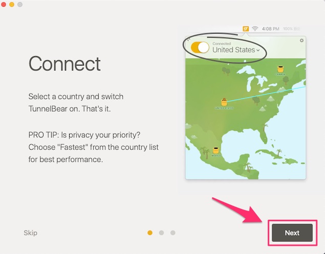 macOSでTunnelBear VPNのアプリにログイン＆メールアドレス認証